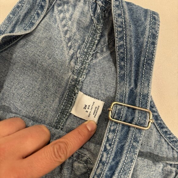 3/$30 📦 Vintage 1999 Size 3T - 4T Classic Baby Gap Overalls Carpenter Blue Denim - Picture 6 of 12